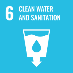 UN Sustainable Development Goal 6 (SDG 6) icon - Clean Water and Sanitation