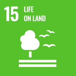 UN Sustainable Development Goal 15 (SDG 15) icon - Life on Land
